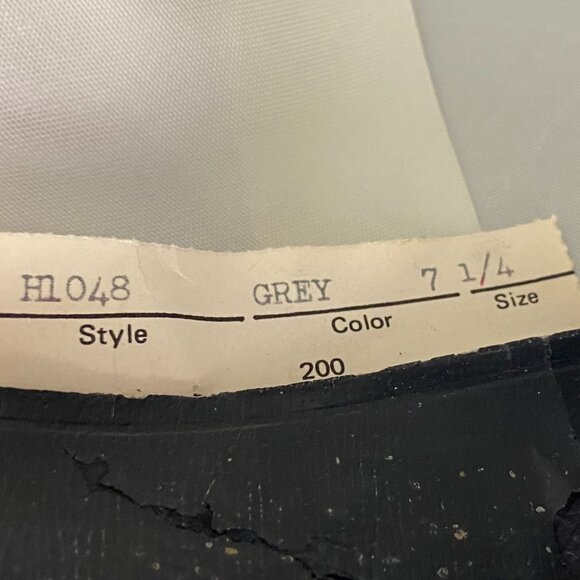 Vintage Biltmore Canada Houndstooth Tweed Fedora Hat Men's Size 7 1/4 Gray - Picture 10 of 12